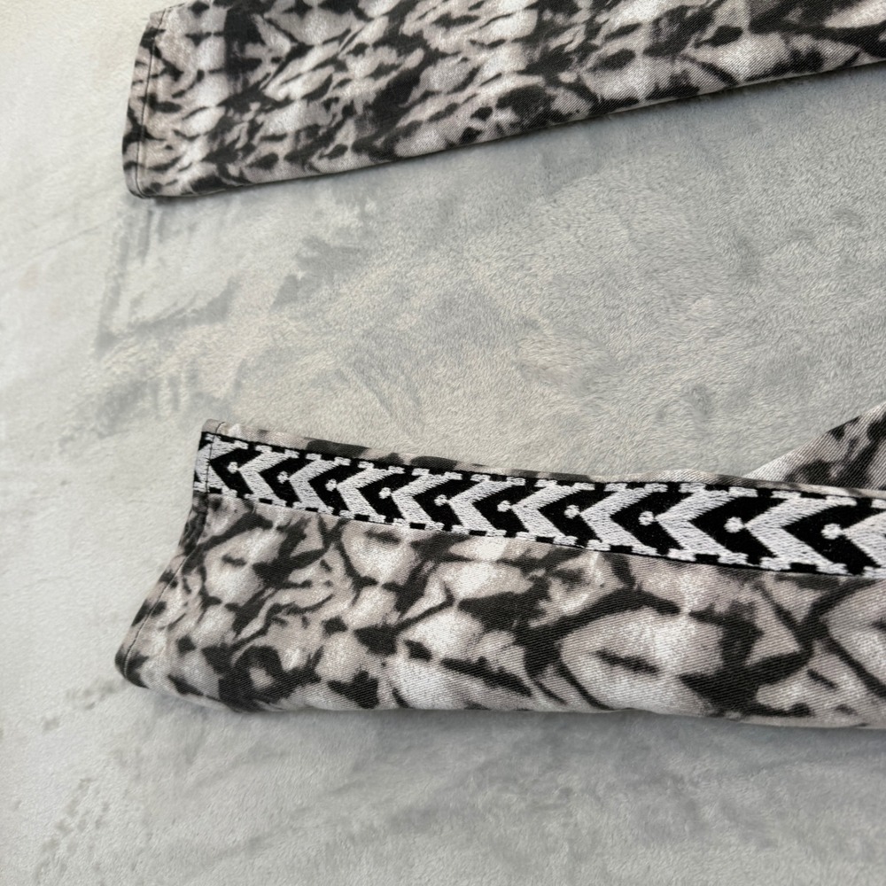 Isabel Marant Pour H&M 2013 Ikat Print Straight Jeans US 10 Embroidered Trim - Picture 11 of 15